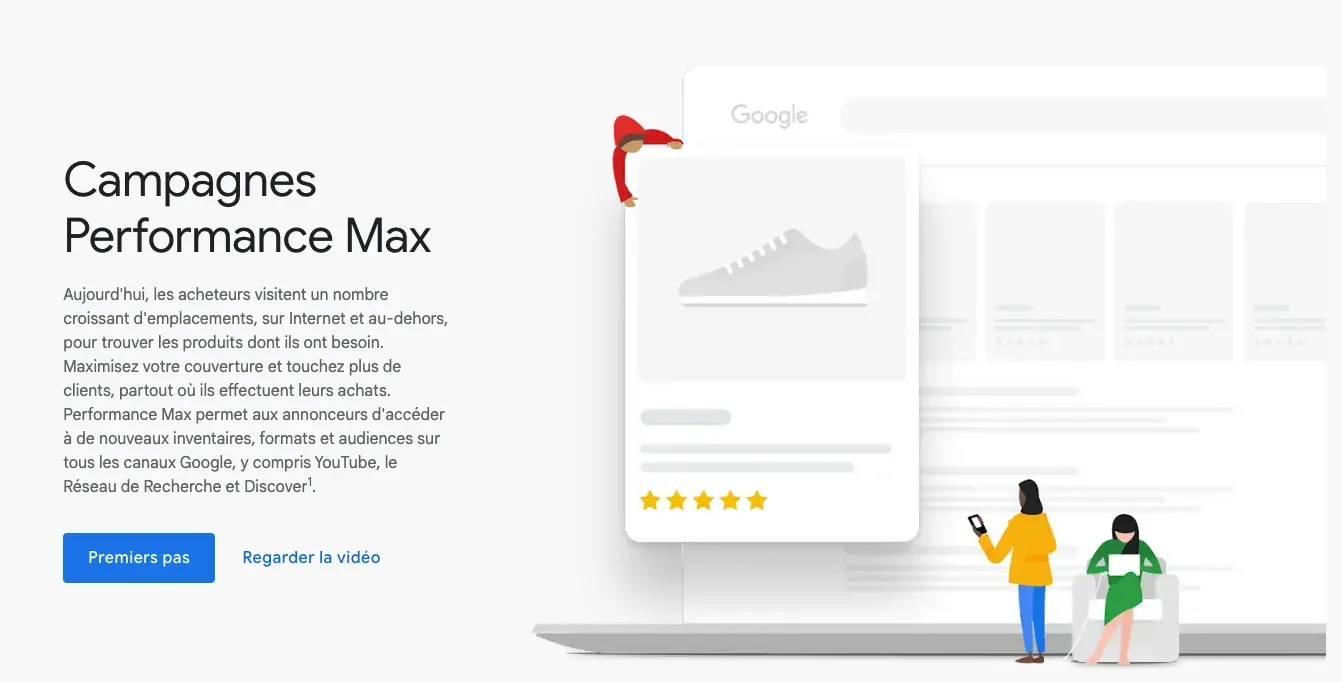 page de présentation des campagnes Google Performance Max