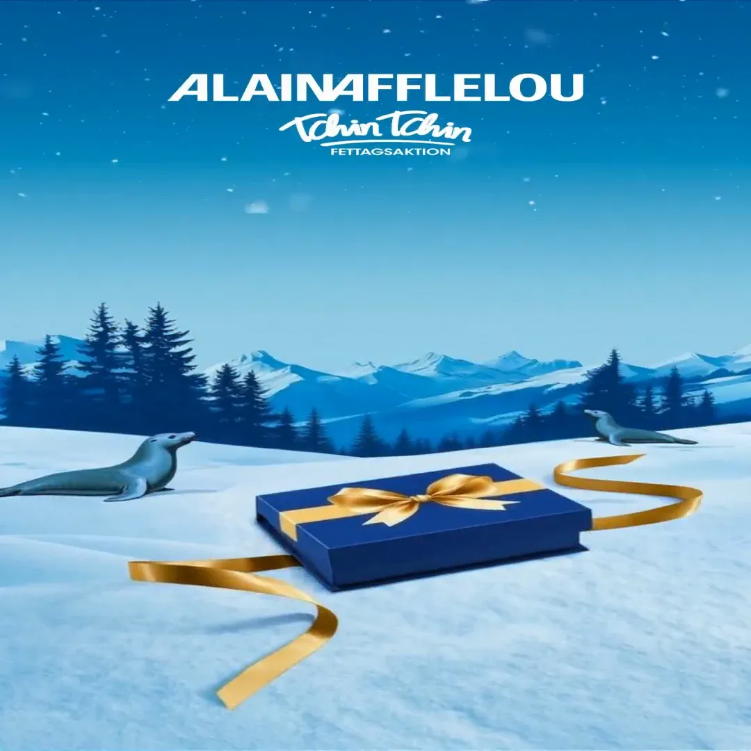 German-language creative for the Tchin Tchin promotion, “Feiertagsaktion”.