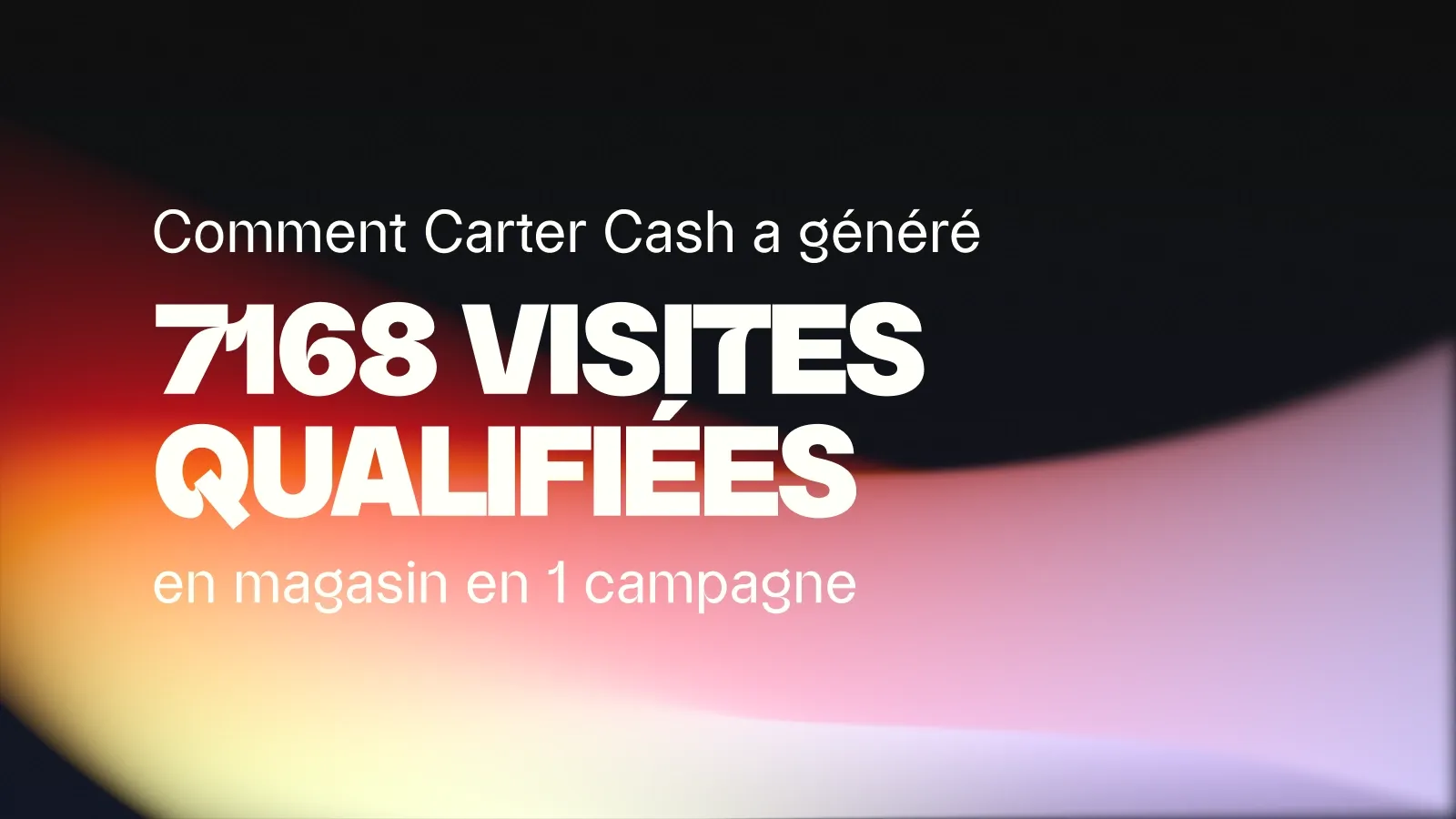 Comment Carter Cash a généré 7168 visites qualifiées en magasin en 1 campagne