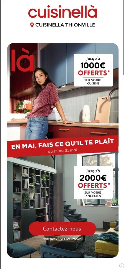 Landing page Cuisinella