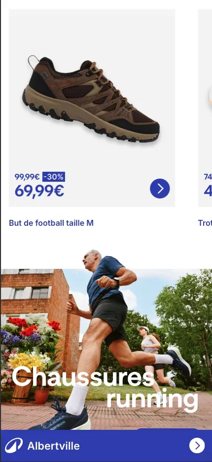Landing page Decathlon