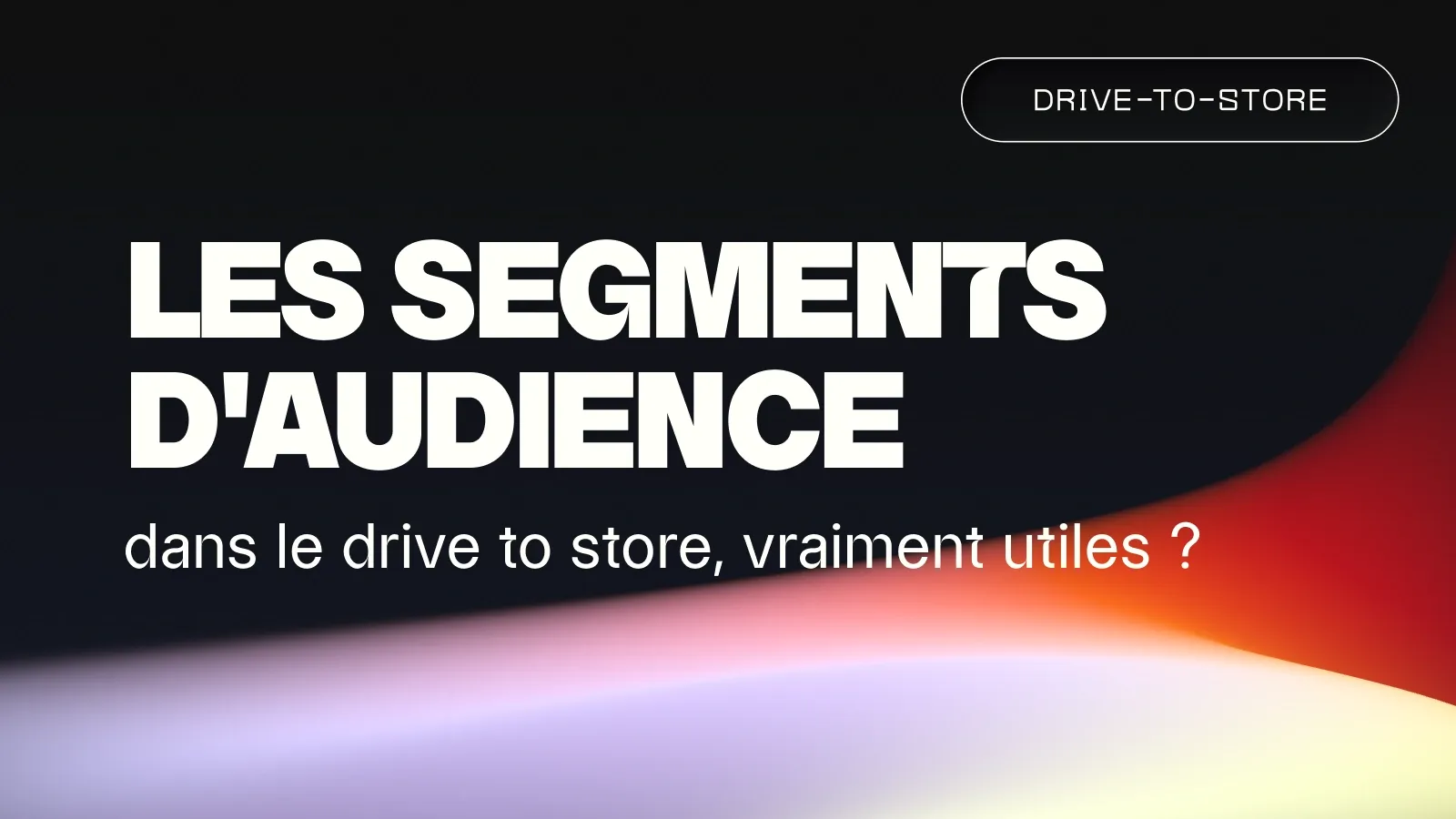 Les segments d’audience dans le drive to store, vraiment utiles ?